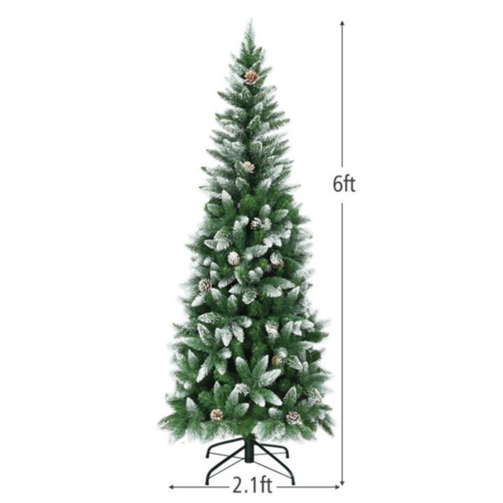 Artificial Tree with Pine Cones for a Rustic Holiday Look