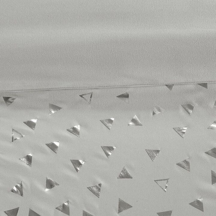 Belen Kox Glamorous Zoey Metallic Triangle Comforter Set, Belen Kox