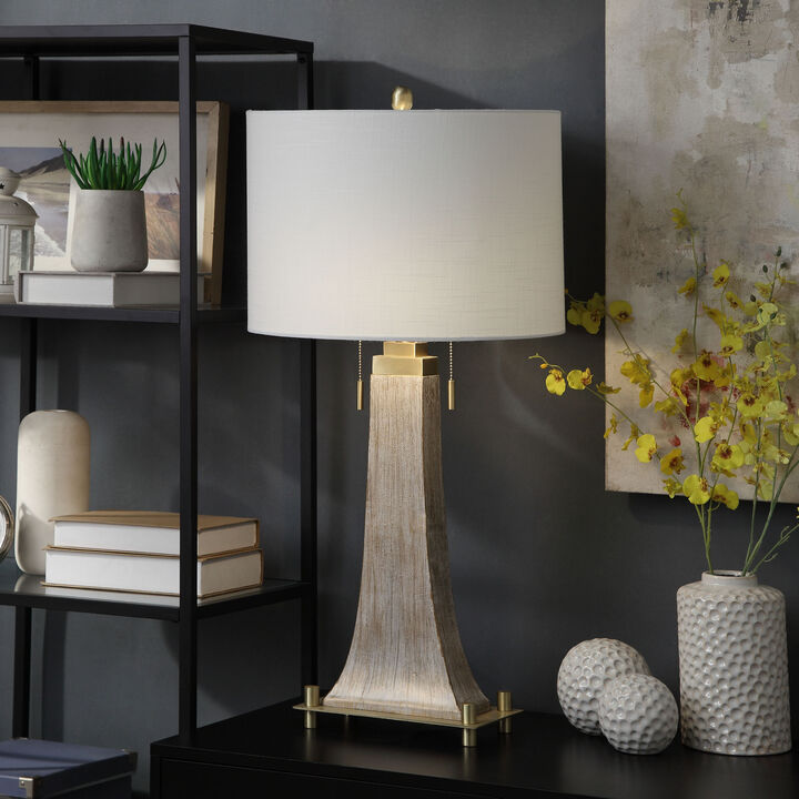 Gold With Brass Table Lamp