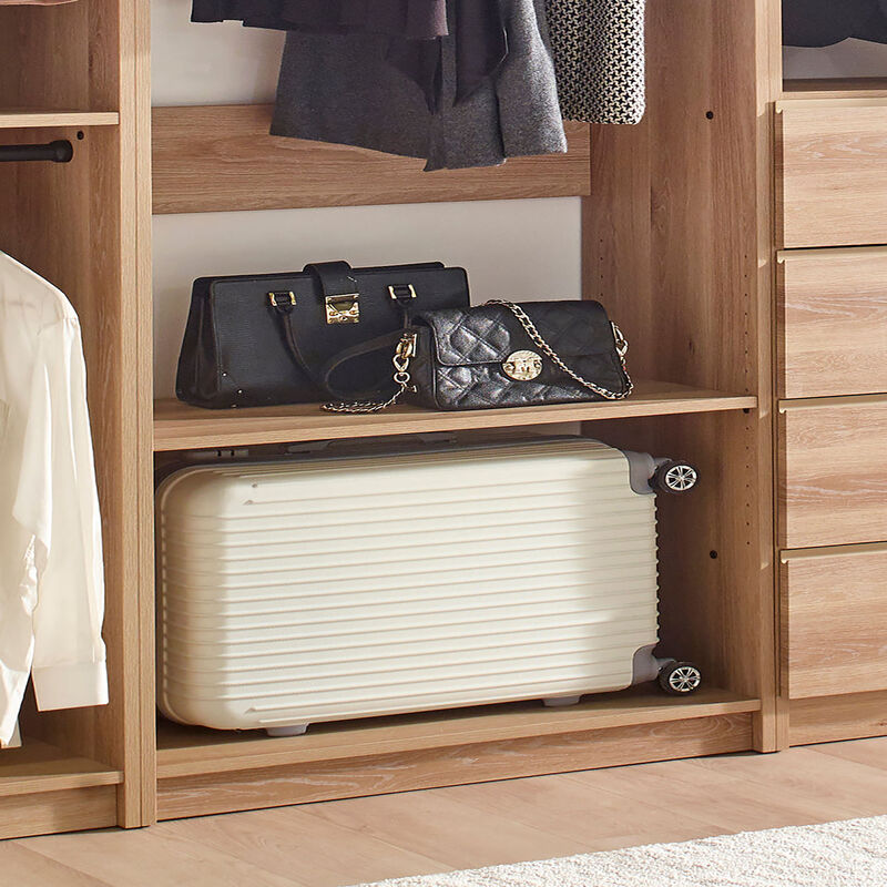Prosper Oak Freestanding Walk in Wood Closet System