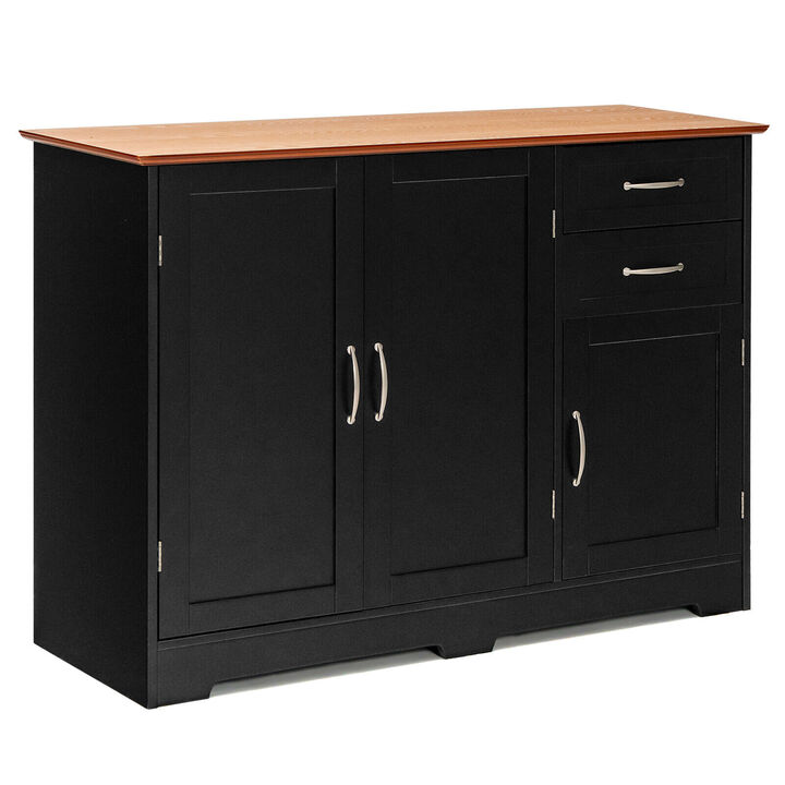 Buffet Storage Cabinet with 2-Door Cabinet and 2 Drawers