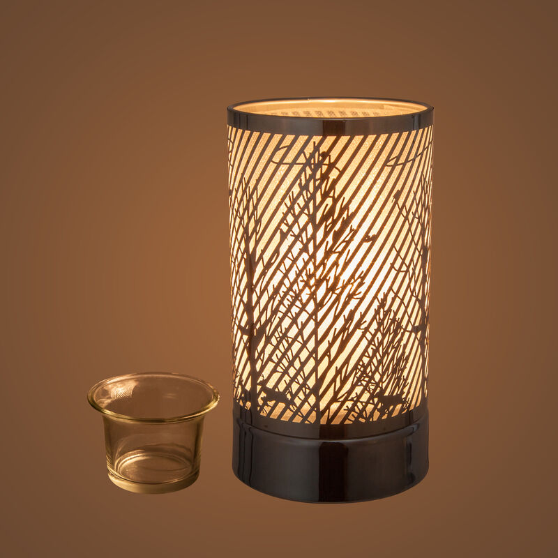 7" Touch lamp/Oil burner/Wax warmer - Silver Ravine
