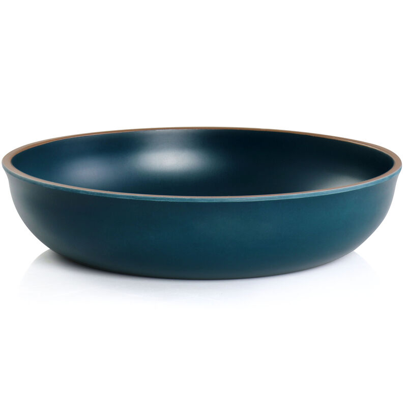 Gibson Home Rockabye 12 Piece Melamine Dinnerware Set in Dark Teal