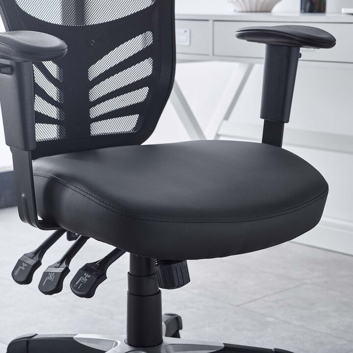Modway Furniture - Articulate Vinyl Office Chair Black