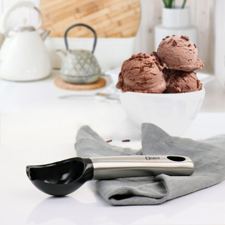 Oster Baldwyn Stainless Steel and Plastic Ice Cream Scoop