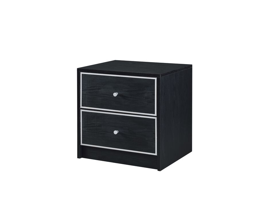 ACME Jabir Accent Table, Brown Walnut & Black Finish