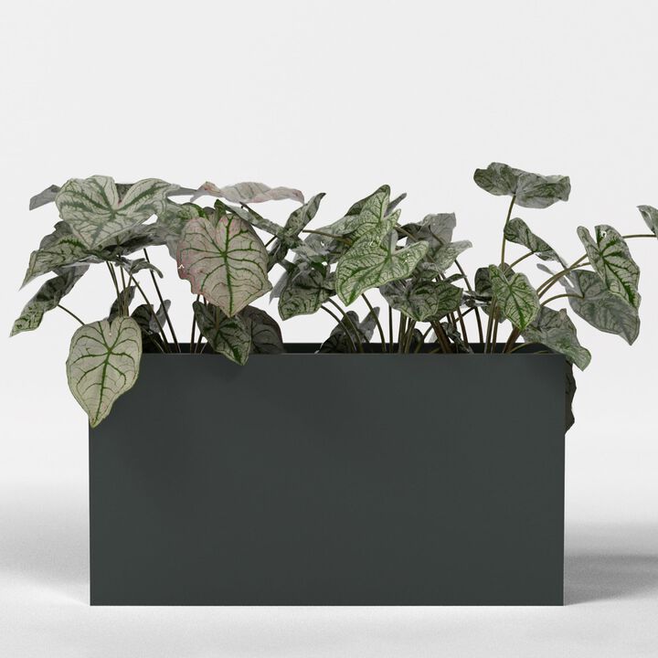 Greenline Fiberglass Alice Extra Large Indoor/Outdoor Rectangle Planter - 48 in x 16 in x 32 in