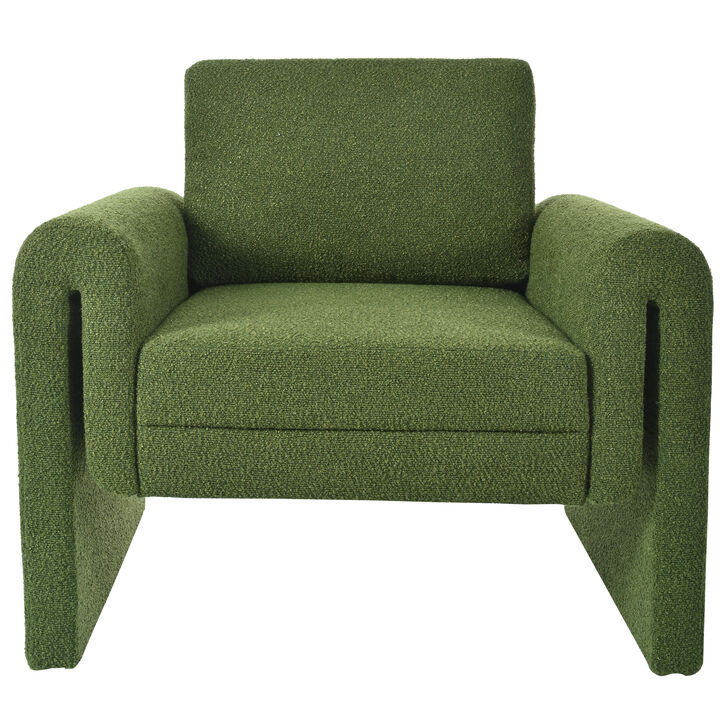 Merax Modern Bouclé Upholstered Accent Chair for Living Room