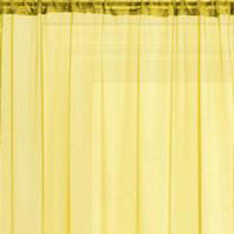 RT Designers Collection Celine Sheer 55 x 90 in. Rod Pocket Curtain Panel Neon Yellow