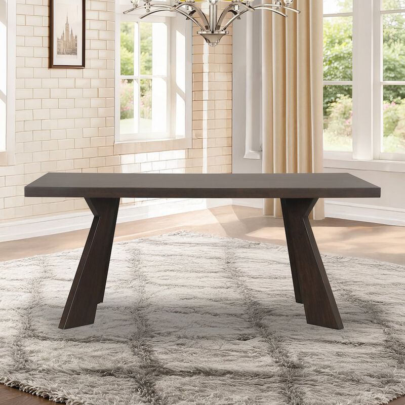 New Classic Furniture Chestnut Ridge 72 Wood Dining Table in Brown