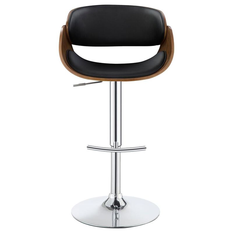 Dana Adjustable Bar Stool Black and Chrome