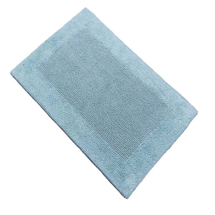 Knightsbridge Bella Napoli 220 GSF Reversible Bath Rug 20 x 30 - Light Blue