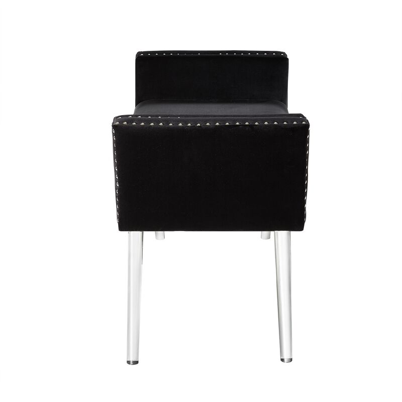 Inspired Home Janelle Velvet Bench