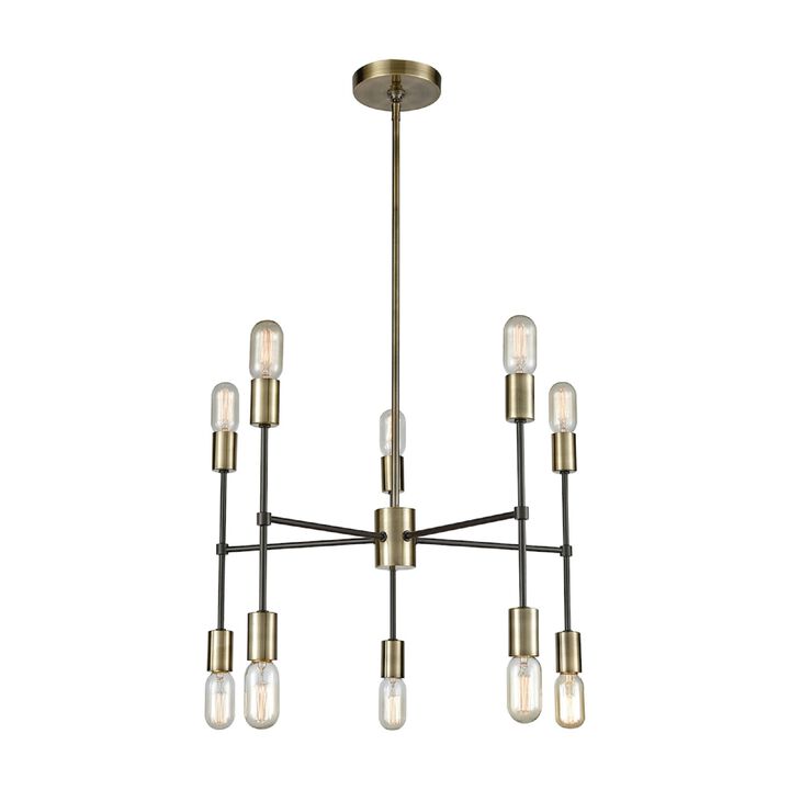 14" Bronze 10-Light Up Down Century Chandelier
