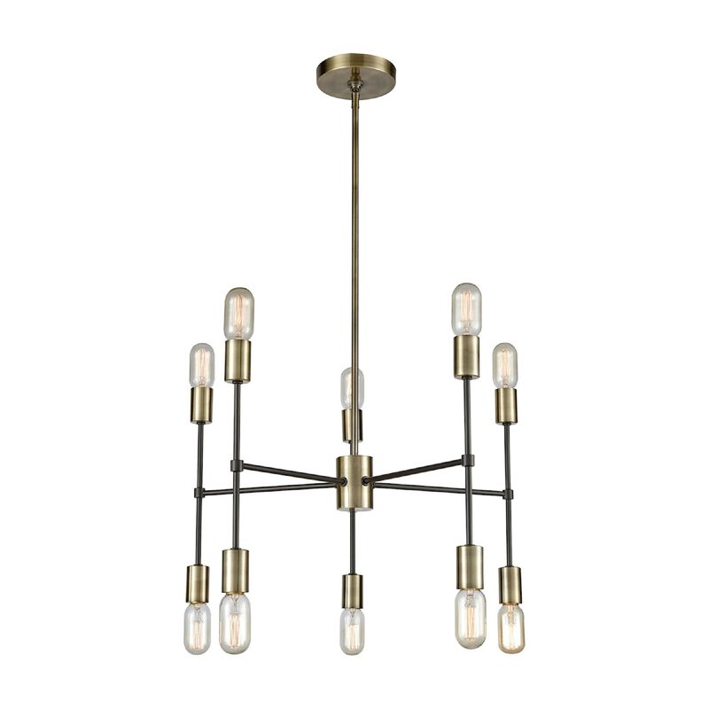 14" Bronze 10-Light Up Down Century Chandelier