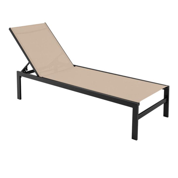 Hivvago 6-Position Chaise Lounge Chairs with Rustproof Aluminium Frame