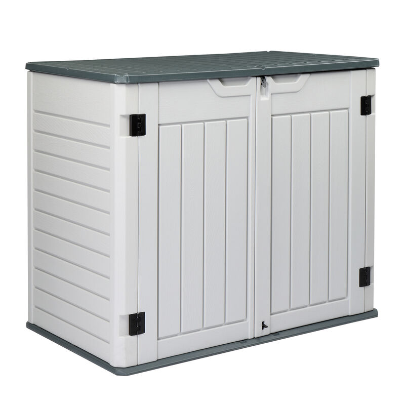 260-Gallon Heavy-Duty Resin Deck Box for Backyard & Poolside Storage