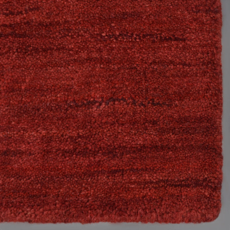 RUGSOTIC CARPETS HAND KNOTTED LOOM WOOL ECO-FRIENDLY AREA RUGS  - 8'x10', Rectangle, Dark Red Color, Solid Plain Design, High Pile Handmade Anti Skid Area Rugs for Living Room, Bed Room (L00999)