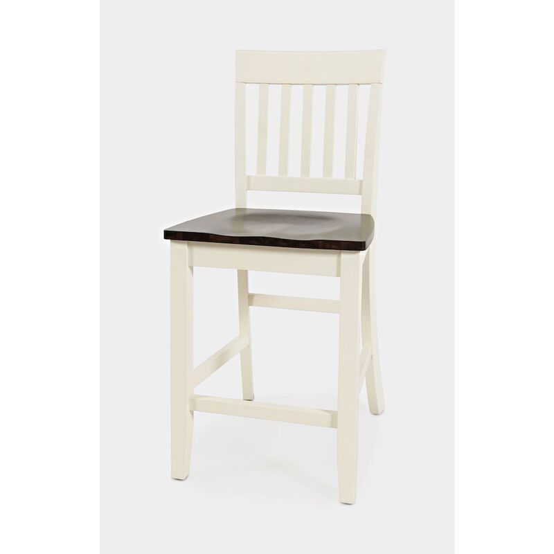 Jofran Decatur Lane Farmhouse Solid Wood Counter Stool (Set of 2)