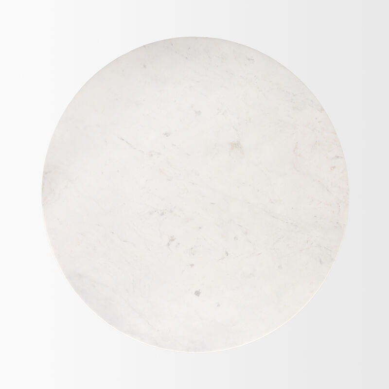 Allyson 48" White Marble Dining Table