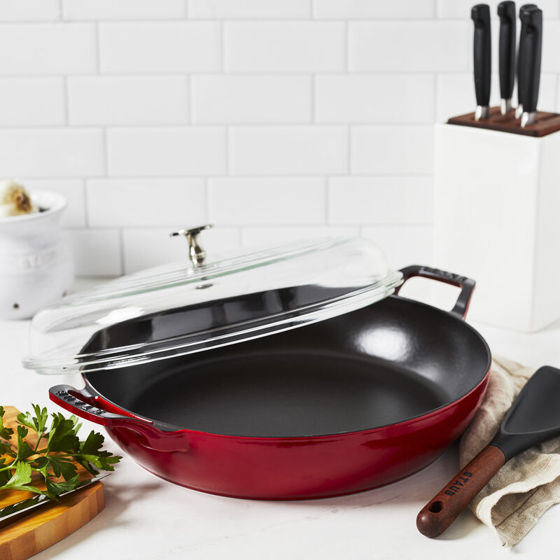 Staub Cast Iron 3.5-qt Braiser with Glass Lid - Turquoise