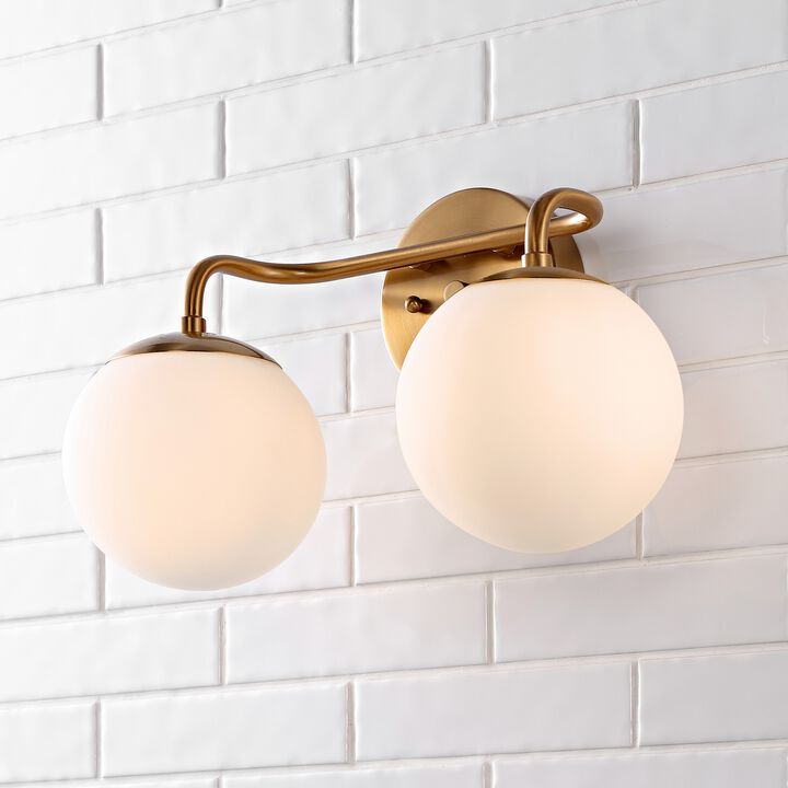 Louis Parisian Globe Metalfrosted Glass Modern Contemporary LED Vanity