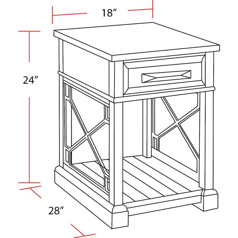 Parker House Furniture Parker House Sundance - Smokey Grey Chairside Table