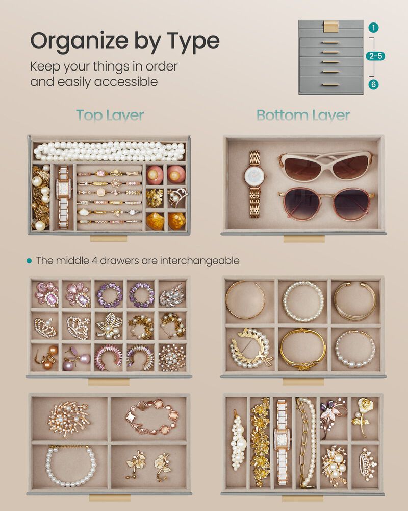 Jewelry Box with Glass Lid – Elegant Storage Solution with Clear View and Stylish Design