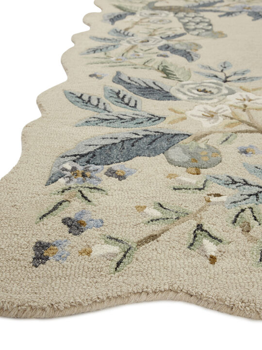 Silhouette SIH-04 Blue 18" x 18" Sample Rug by Rifle Paper Co.