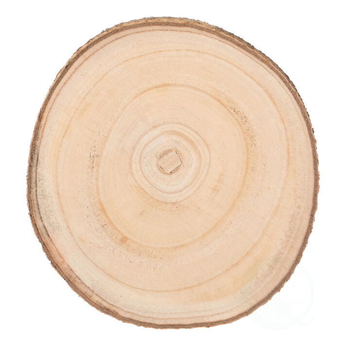 Home Decor Natural Wooden Bark Slice Tray Large Rustic Table Charger Centerpiece 14” Set of 4