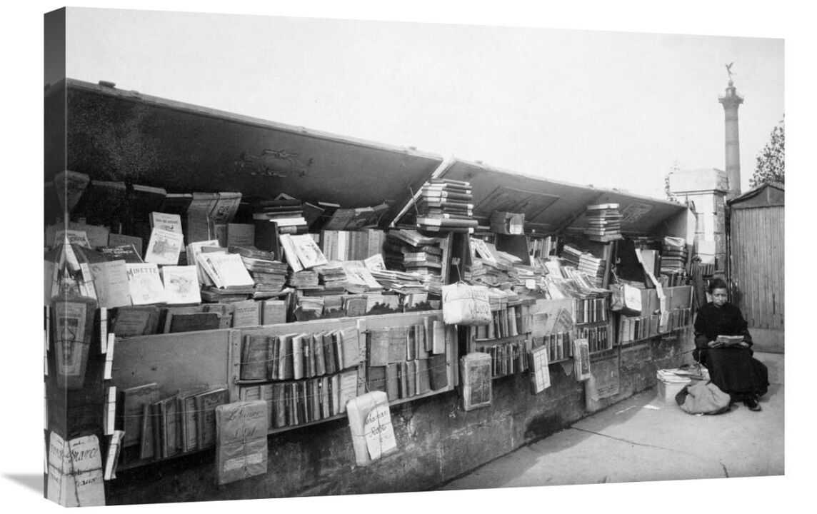Paris, 1910-1911 - Secondhand Book Dealer, place de la Bastille bouquiniste-Canvas Art-30x20.1