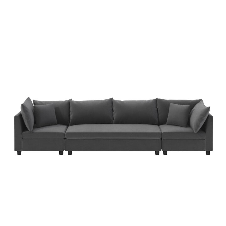 Merax Modern 4 Seats Chenille Sectional Sofa