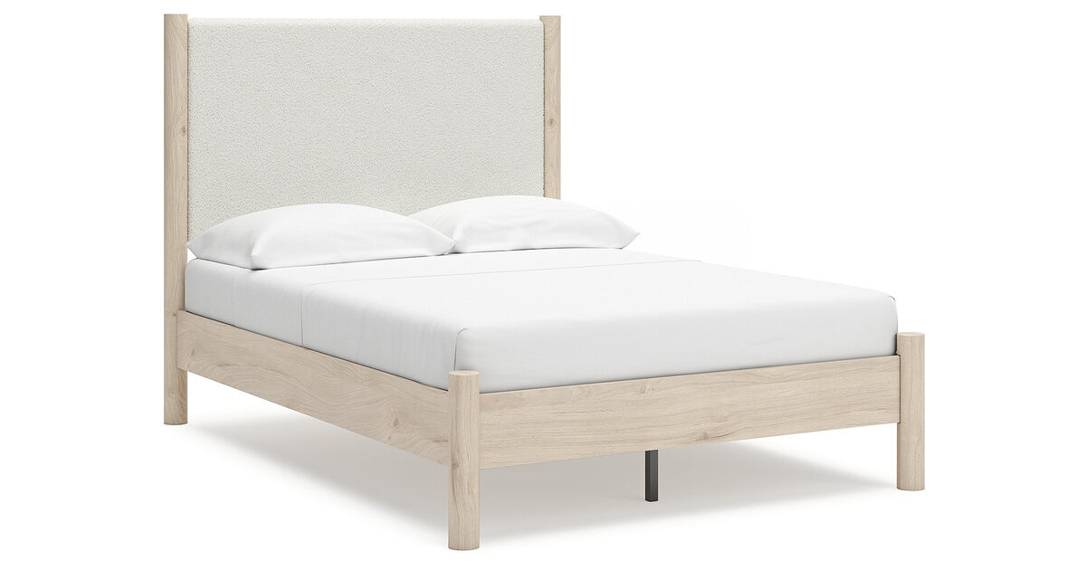 Full Upholstered Panel Bed