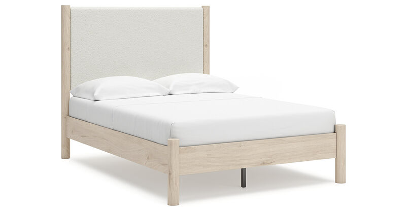 Full Upholstered Panel Bed