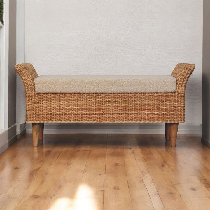 Artisan Furniture Solid Wood Riviera Woven Bench