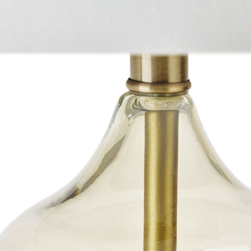 Ellipse Curved Glass Table Lamp, Set Of 2