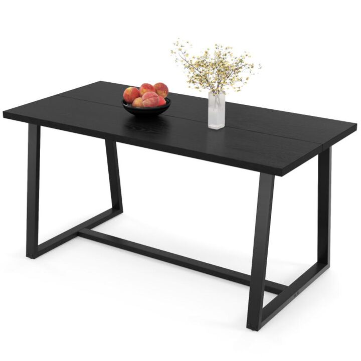 Hivvago Large Dining Table with Heavy-duty Metal Frame and Anti-slip Foot Pads