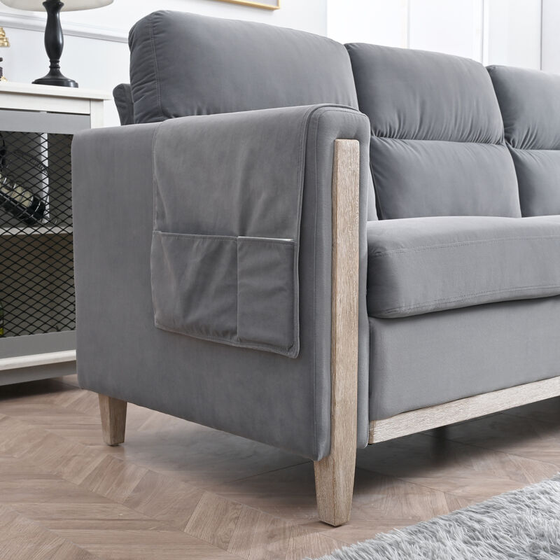 Durable Three-Seater Sofa with Soft Cushions