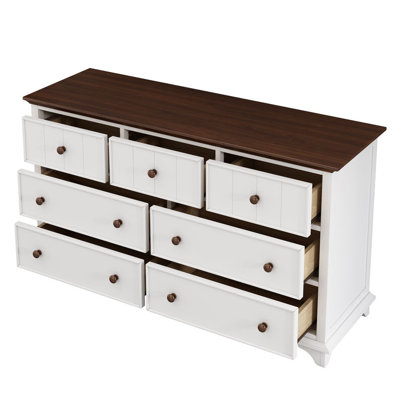 Merax Modern Wood 7 Drawers Dresser