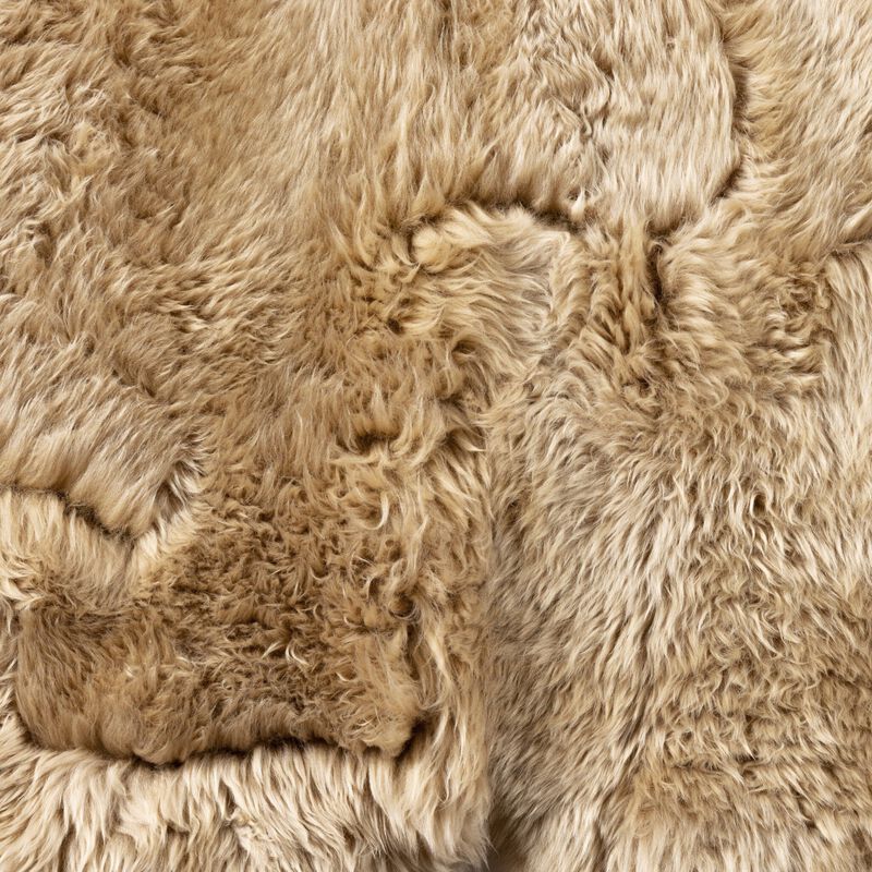 Lalo Beige Lambskin 3.25' x 6' Rug