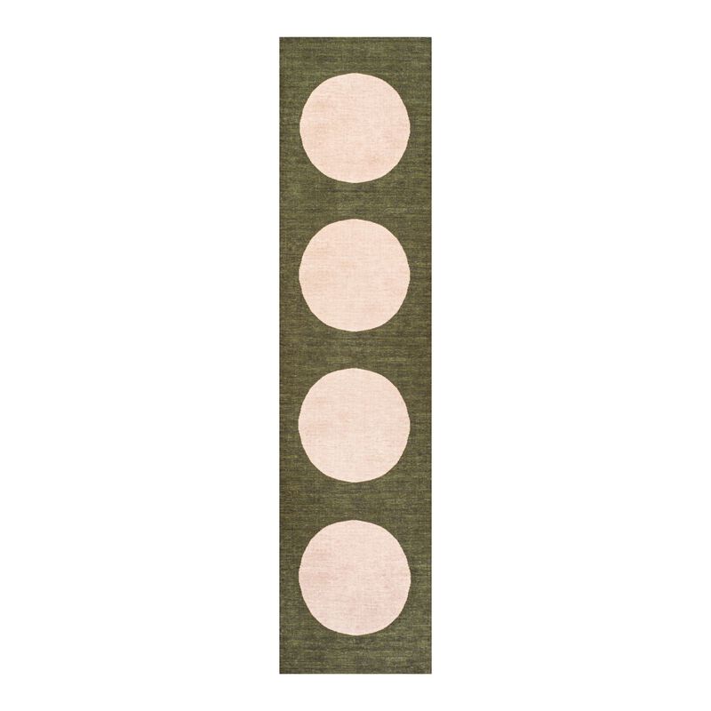 Cirkel Minimalist Geometric Dot Machine Washable Area Rug