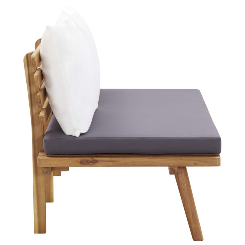 vidaXL Garden Bench with Cushions 45.3" Solid Acacia Wood