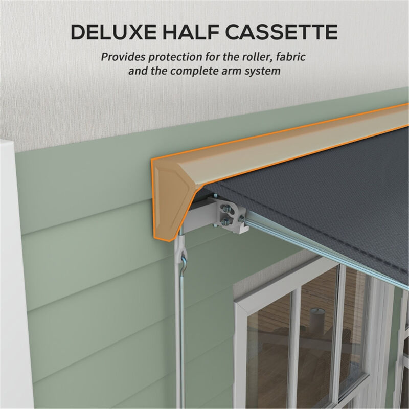 Electric Retractable Awning for Outdoor Spaces Weather-Resistant Canopy