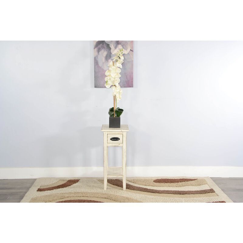 Sunny Designs White Sand Chair Side Table