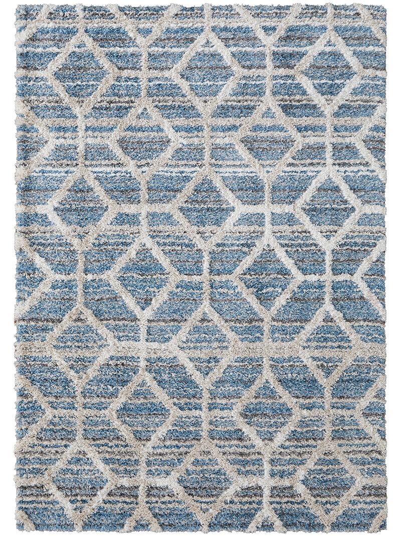 Mynka 39ICF Blue/Ivory 4' x 6' Rug