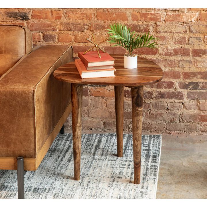 World Interiors Arrey 23 Side Table in Indian Rosewood with Natural Finish