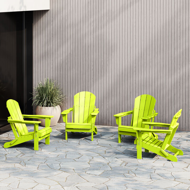 WestinTrends Westintrends 4-Piece set outdoor folding Poly Adirondack chair