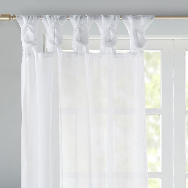 Belen Kox Ceres Twisted Tab Voile Sheer Window Pair, Belen Kox