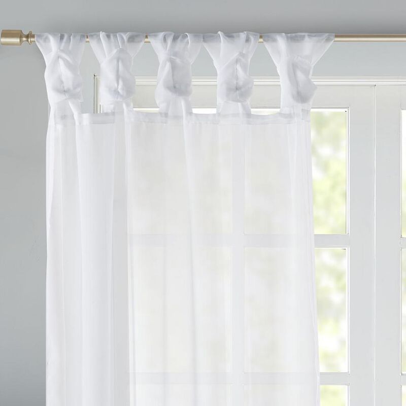 Belen Kox Ceres Twisted Tab Voile Sheer Window Pair, Belen Kox