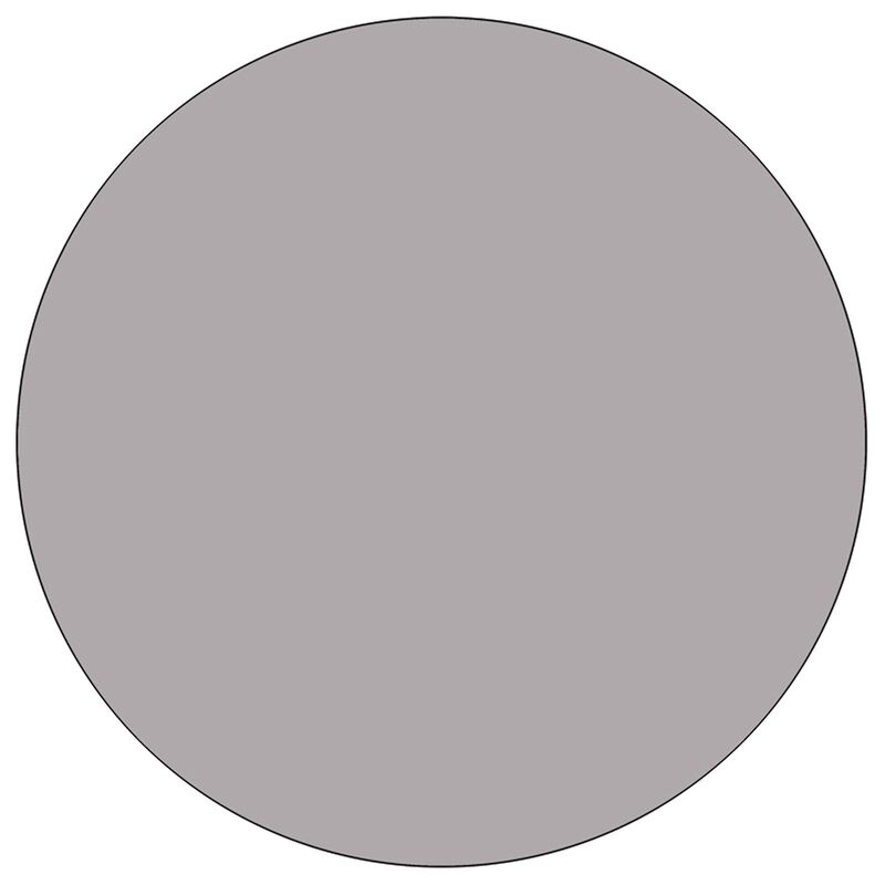Flash Furniture Wren 48'' Round Grey Thermal Laminate Activity Table - Height Adjustable Short Legs